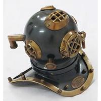 Casque de plongée vintage de la marine britannique en métal pour l'artisanat nautique et marin, parfait pour les cadeaux au meilleur prix