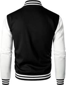 Veste universitaire pour hommes, veste de baseball de style universitaire d'hiver, veste bomber décontractée personnalisée OEM pour garçons, streetwear - Product Image 3
