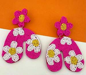 Pendientes de Cuentas Personalizados Color Naranja, Pendientes de Cuentas Múltiples para Mujer, Joyería Festiva para Fiestas al Mejor Precio - Product Image 4