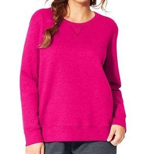 High Quality Women <b>Long</b> <b>Sweatshirt</b> Winter Printed Knitted Solid Color Drop Shoulder Pullover Warm Casual Streetwear Custom Logo - Product Image 6
