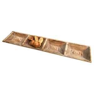 Ustensiles de cuisine ustensiles de table décoratifs longs bols à pâte en bois avec poignées en métal Fruits et bougies de service pour bols à pâte - Product Image 4