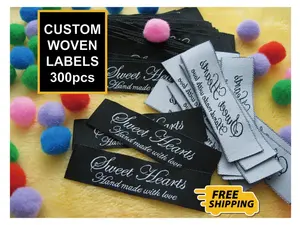 Etiqueta de embalaje tejida satinada con logotipo personalizado, Material de poliéster plegable para ropa, nueva etiqueta tejida para prendas con diseño de etiquetas personalizadas - Product Image 2