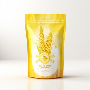 Bolsa de soporte con cierre de cremallera de papel de aluminio a prueba de humedad reciclable a prueba de olores blanco mate bolsa de Mylar impresión de huecograbado maíz de grado alimenticio - Product Image 1