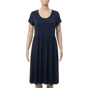 เดรสผ้าเจอร์ซีย์ลำลองขนาดใหญ่พิเศษสำหรับผู้หญิงเสื้อผ้าแฟชั่นชุดใส่สบายใส่อยู่บ้านใส่ในชีวิตประจำวัน - Product Image 1