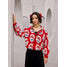 Ladies Satin Varsity Bomber <b>Jacket</b> with Quilted <b>Patchwork</b> and Custom Logo - Product Image 5