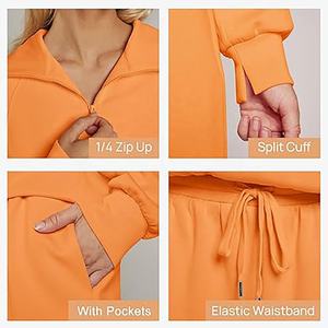 Ensemble de survêtement pour femmes, deux pièces, sweat-shirt et jogging en polaire, tenue décontractée et athlétique pour la salle de sport, la course à pied, vêtements d'hiver - Product Image 3