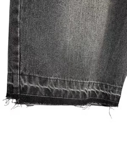 Nouveau Vente en gros Jorts personnalisés à la mode pour hommes avec broderie en détresse Jorts Baggy de haute qualité lavés Shorts en jean à double ourlet avec lavage à l'acide - Product Image 6