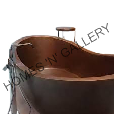 Baignoire autoportante ovale en cuivre faite à la main Noir Extérieur Or Intérieur Or Intérieur Fait à la main Inde Changer votre trempage - Product Image 5