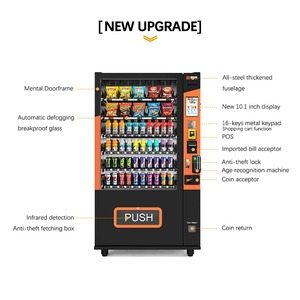 ตู้จำหน่ายสินค้าพร้อมเครื่องดื่มเย็นๆและส่วนอาหารว่างหน้าจอสัมผัสเพื่อความสะดวกในการใช้สมาร์ทคอมโบ - Product Image 4