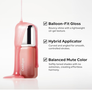 Gloss à lèvres transparent Oddtype Unseen Balloon Tint 421 Pureté, brillant à lèvres transparent, rouge à lèvres transparent, imperméable, longue durée, effet repulpant - Product Image 5