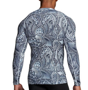 Long Sleeve Rash Guard For <b>Men</b> Doodling-Art Style New Custom Made Premium Quality <b>Men's</b> MMA Rash Guard 2025 - Product Image 4