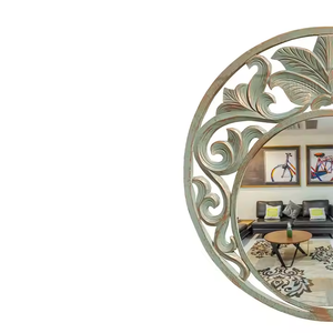 Handcrafted <b>Wooden</b> <b>Mirror</b> Collection Modern Luxury Eco-Friendly Glass Wall Decor by Azora Industries - Product Image 2