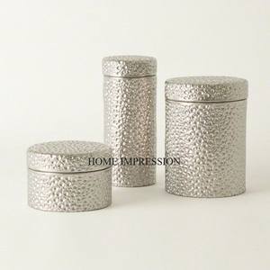 White Color Powder Coated Metal <b>Boxes</b> With <b>Wooden</b> Top Lid <b>for</b> Coffee Beans & <b>Tea</b> Leaves & Sugar Storage Organization Tin Pots - Product Image 4