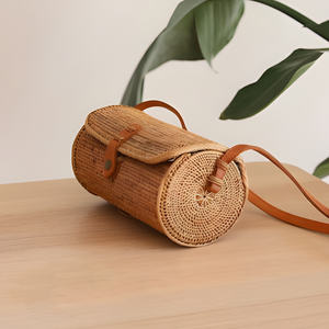 Sacs écologiques, pochette ronde en rotin, sacs à main faits main de bonne qualité, directement des producteurs - Product Image 3