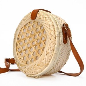 SAC ROND EN BAMBOU EN BAMBOU NATUREL POUR STYLE VINTAGE - Product Image 2
