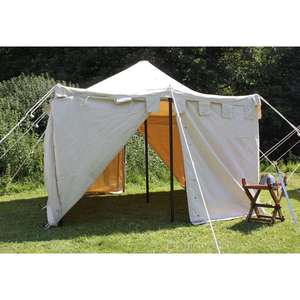 Carpa Medieval de Alta Calidad para las Cuatro Estaciones, Tipo Extendido, 4m, de Una o Dos Capas, Impermeable, Rectangular, de Lona de Algodón y PVC con Estructura de Acero - Product Image 1