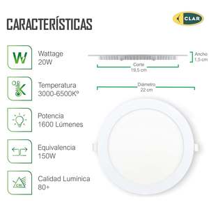 ไฟดาวน์ไลท์ LED แบบฝังทรงกลม 20W ผลิตภัณฑ์ระดับพรีเมียมในหมวดหมู่ไฟดาวน์ไลท์ - Product Image 3