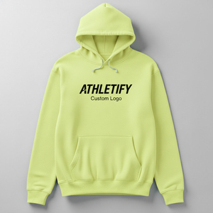 เสื้อมีฮู้ดสำหรับผู้ชายผ้าคอตตอนผสมใส่สบายพร้อมโครงร่างพื้นฐานเหมาะสำหรับใส่ทำงานเดินทางจากที่บ้านหรือในยิม - Product Image 1