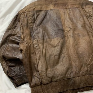 Men's High Quality <b>Genuine</b> Leather Bomber Jacket Stand Collar High Street Style Long Thin Coated - Product Image 5