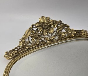 <b>Vintage</b> Matson Gilt Floral <b>Mirror</b> Hollywood Regency Wall Vanity - Product Image 4