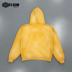 Sudadera con capucha de talla grande personalizada con bordado de socorro pesado 100% algodón de gran tamaño Boxy Cropped Acid Wash Vintage - Product Image 6