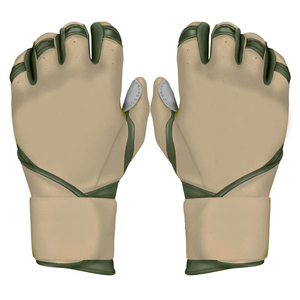 Gants de softball en cuir Cabretta de qualité supérieure, OEM Full Wrap Best-seller Gants de frappeur de baseball pour jeunes adultes avec rembourrage dans la paume - Product Image 1