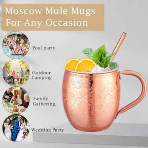 Taza de Cobre Puro Ecológica de Gran Capacidad, Diseño Personalizado, Textura Martillada a Mano, Uso Resistente, Precio al por Mayor - Product Image 2