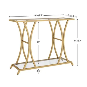 Or de qualité supérieure Vente à chaud Accessoires de meubles artisanaux en gros Table console Forme longue rectangulaire de la plus haute qualité - Product Image 2