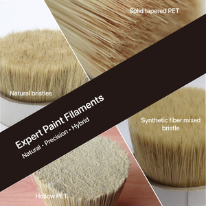 خيوط بلاستيكية عالية الجودة من البولي إيثيلين تيريفثالات المجوفة لفرش الطلاء، شعيرات بلاستيكية للاستخدام في الفرش وفرش الطلاء - Product Image 6