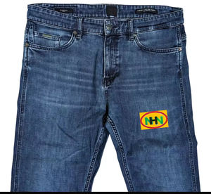 Jeans en denim Spandex/Coton décontractés, lavés, imperméables, écologiques, à séchage rapide, respirants, de haute qualité, coupe droite et ajustée pour hommes - Product Image 6