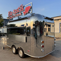 Remorque de restauration économique entièrement équipée, cuisine mobile en acier inoxydable, utilisée, à vendre par le propriétaire