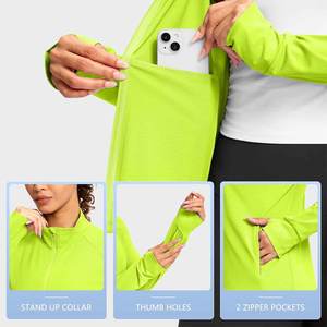 Chaqueta de chándal de material mejor elegante 2025 chaquetas de chándal transpirables con cremallera frontal de poliéster para mujer - Product Image 5