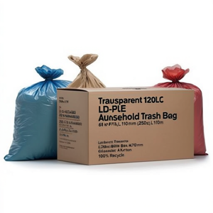 Bolsa de Basura Transparente para el Hogar de 120L LD-PE, 60 m B700xL1100mm, 250 Unidades/Caja, 600D, 100% Reciclable - Product Image 3