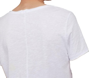 Personalizado precio al por mayor 100 algodón hombres ropa más tamaño hombres camisetas blancas camiseta hombro caído camiseta - Product Image 2