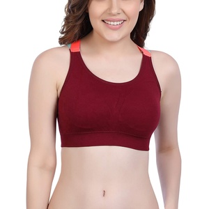 Soutien-gorge de sport pour femme à bretelles larges, fournisseur de marques privées, polyester élasthanne 220 GSM, soutien-gorge d'entraînement à maintien élevé et très extensible - Product Image 1