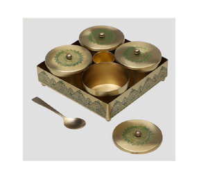 Nuevo diseño hecho a mano, caja de ollas de azúcar y crema de latón, artículos de cocina para el hogar, vajilla, Fabricante Mayorista, proveedor - Product Image 2