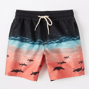 Pantalones cortos de playa de cintura alta para hombre con cordón ajustable, tela transpirable y suave para una mayor comodidad para la ropa de playa de la piscina de vacaciones - Product Image 4