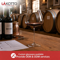 Verre à vin LAKOTTO Bar Service 680 ml en cristal sans plomb, bol généreux pour service de mariage et de banquet, verrerie en gros, logo personnalisé