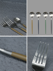 Juego de cubiertos de cuchara de tenedor plateado de acero inoxidable de 3 piezas de calidad superior 18/10 utensilios de mesa - Product Image 5