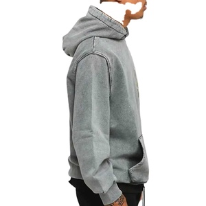 เสื้อสเวตเตอร์ขนแกะทอแบบลำลองมีฮู้ดพิมพ์ลายสำหรับผู้ชายผ้าฝ้าย100% รุ่นพื้นฐาน - Product Image 4