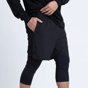 Shorts pour hommes 2026 Active Gym Awrah, taille mi-haute, en toile imperméable et infroissable, style urbain, avec logo OEM personnalisé, modèle Sunnah - Product Image 3