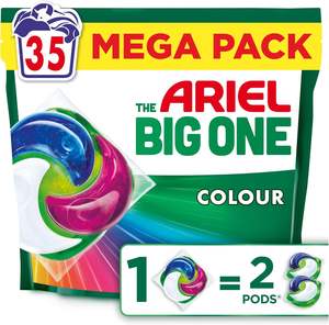 Cápsulas de Lavandería Ariel The Big One PODS, 35 Lavados, Color – 2X Eliminación de Manchas y Olores, Disolución Rápida en Agua Fría - Product Image 2