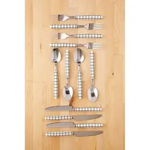 Elegante Juego de Cubiertos de Acero Inoxidable con Acabado Mate, Perfecto para Cenar y Esencial para la Mesa, de la India, 5 Piezas - Product Image 4