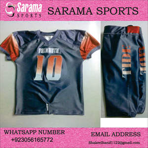 Uniforme d'équipe de football américain pour jeunes sublimé personnalisé/dernier design américain le plus vendu, - Product Image 6