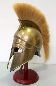 Corinthian-casco con soporte de madera para Cosplay, traje de caballero, soldado, Medieval, griego, Sparten - Product Image 4