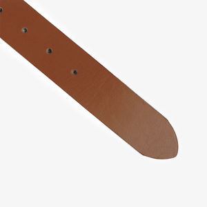 Ceinture en cuir écologique élégante et décontractée, tailles régulières et grandes tailles, ceinture en cuir marron faite à la main avec boucle en acier - Product Image 6