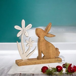 Pièce de décoration tulipe en métal en bois fabriquée à la main parfaite pour la décoration de maison de Style jardin de pièce maîtresse de table de printemps - Product Image 5