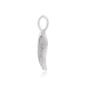 Pendentif en forme de feuille en argent sterling 925 à la mode Cadeau de bijoux uni élégant avec style de charme - Product Image 2