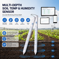 Capteur intégré au sol RS485 Modbus RTU 7 en 1 pour la mesure de NPK, EC, pH, humidité et température dans l'agriculture intelligente IoT