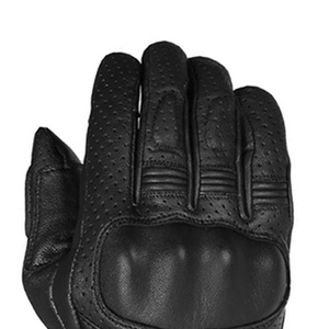 Gants de motard courts en cuir de haute qualité pour hommes, coupe-vent et protecteurs, gants courts à doigts coupés - Product Image 4